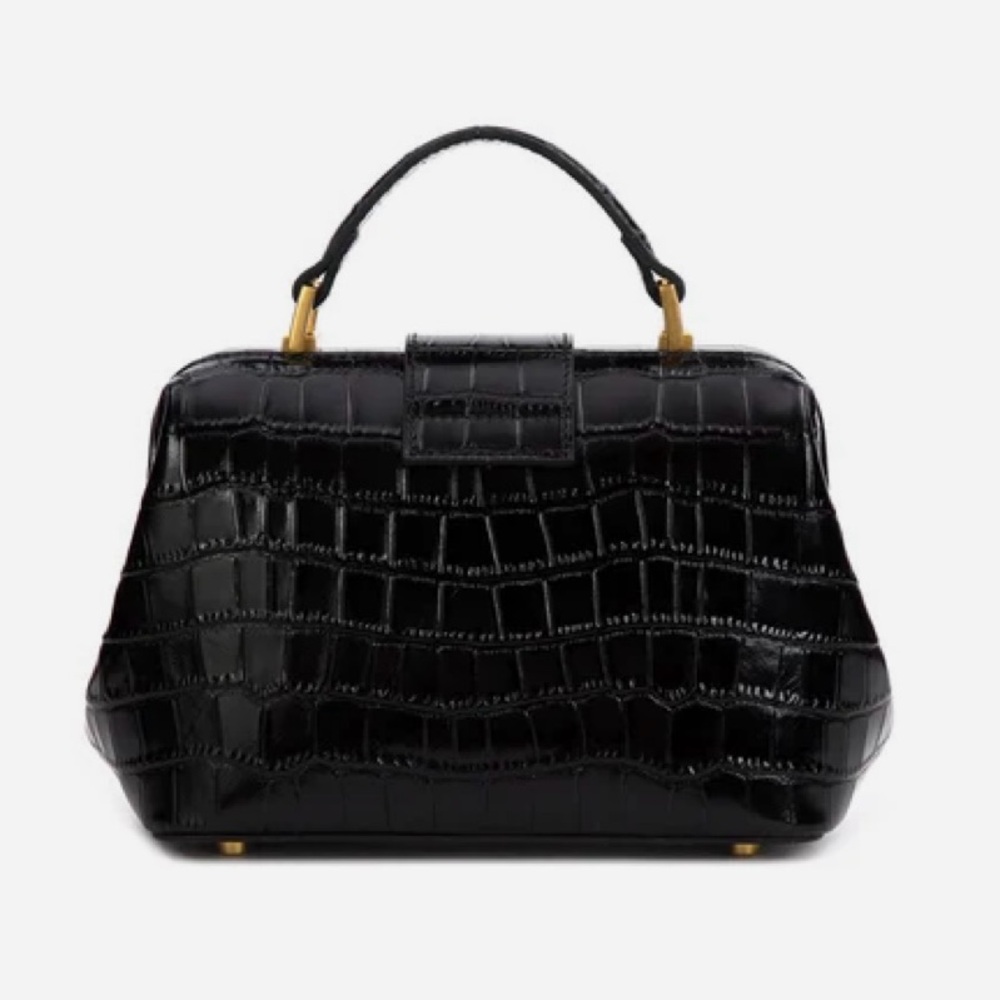 New in the Box BRANDON BLACKWOOD Black Croc ELIZABETH DOCTOR BAG - Picture 10 of 11
